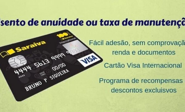 cartão de crédito sem anuidade saraiva